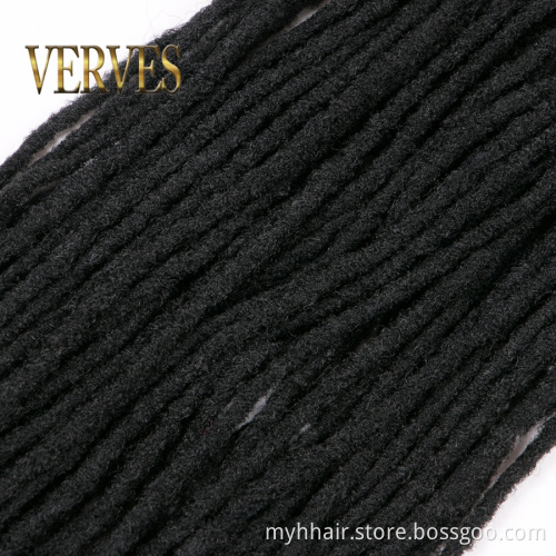 Soft Dreadlocks Synthetic Crochet Hair 12 strands/pcs Black Brown Crochet Braiding Hair For Women And Men 20'' Hair Piece